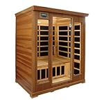 Crystal Sauna LC300 3-Person Luxury Infrared Sauna in Red Cedar