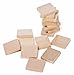Light Color Unfinished Wood Square Plain Tiles for Crafting, Altered Art, and Embellishing- 36 pc