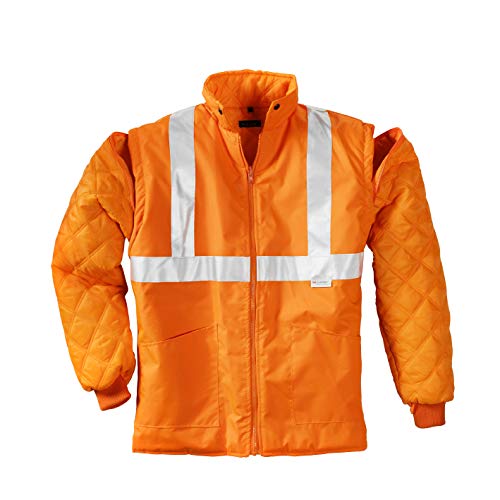 teXXor 4108-XXXL "Calgary" High Visibility-Parka, Orange/Navy Blue, 3X-Large