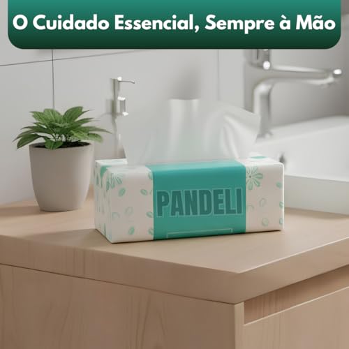 Kit com 5 Caixas de Lenços de Papel Faciais 4 Camadas, 100 Lenços por Caixa, Extra Macios e Resistentes, Alta Absorção, Papel Tissue para Uso Diário, Casa e Escritório