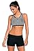 MILAKOO Womens Bikini Set Striped Sport Bra Two-Piece Swimsuit