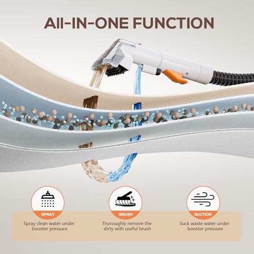Sealong Washing Vacuum Cleaner Carpet Cleaner Stain Cleaner for Carpets, Sofas, Carpets, Upholstery, Stairs, Cars, 455W