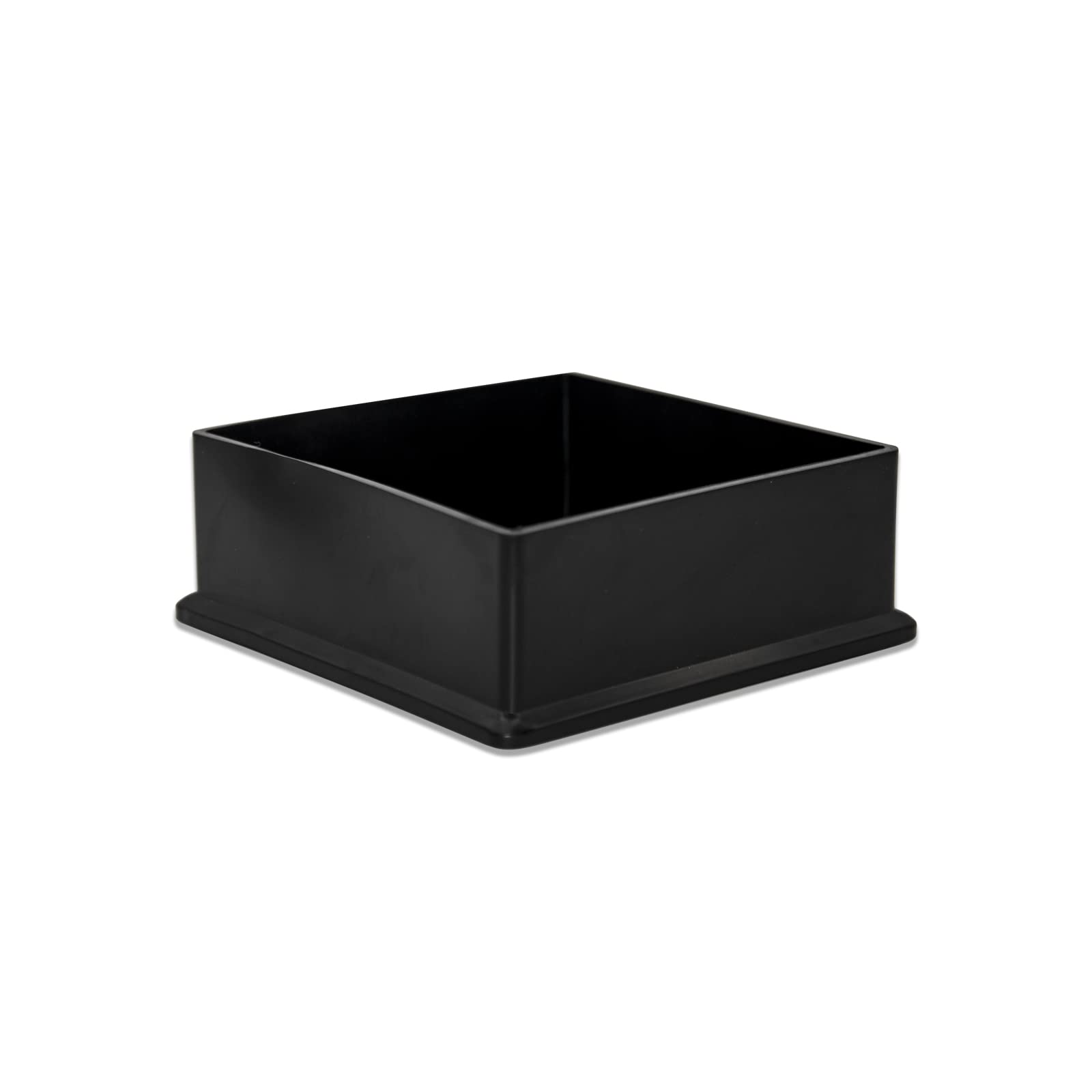 Flyshop Furniture Table Covers Chair Leg Caps Floor Protectors Non-Marking PVC, Square Legs, 4 Pack, Black, 80 x 80 mm, 3-1/8" x 3-1/8"