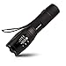 ON THE WAY A100 High Powered Handheld XM-L T6 Led Flashlight Light Torch Lamp, Portable LED Tactical Flashlight with Adjustable Focus and 5 Light Modes, Tac Light For Camping Hiking Hunting