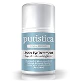 Under Eye Gel Cream for Puffy Eyes, Dark Circles, Bags & Wrinkles - 98% Natural, 75% Organic - Metrixyl 3000, Hyaluronic Acid, Plant Stem Cells, Peptides - Puristica