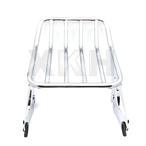 HK MOTO- Motorcycle Chrome H-D Detachables Two-Up Luggage Rack For 09-later Touring models (i.e Road King FLHR/ Road Glide FLTRX)