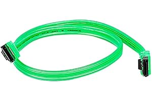 eDragon SATA III 6Gbps Cable with Locking Latch, Green Straight-Straight 18 inch 2 Pack, ED715830