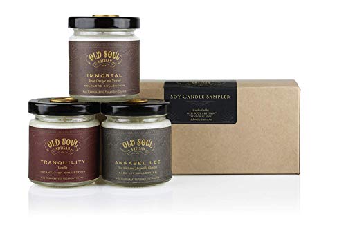 Scented Soy Candle Sampler Gift Set - Folklore, Fairytale, Literature Book Lovers - (3) 4oz Jars