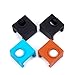 FYSETC 3D Printing Parts MK10 Silicone Cover Heater Block Silicone Socks Temperature Extremely Stable for Wanhao i3 Makerbot MK10 Style Extruders - 3 Pack Black+Blue