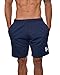 YoungLA Men's Yoga Running Shorts w/Zipper Pockets Navy Large