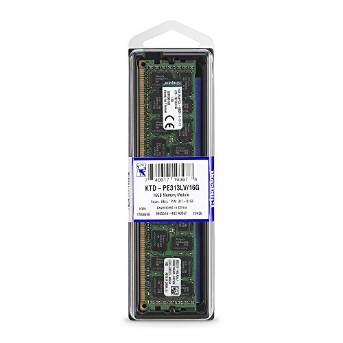 Kingston Technology 16GB 1333MHz Reg ECC Low Voltage Memory Module for Dell (KTD-PE313LV/16G)