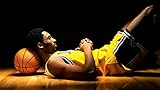 HandTao Kobe Bryant Basketball Star Fabric Cloth Wall Poster Photo Print 24x13 Inch