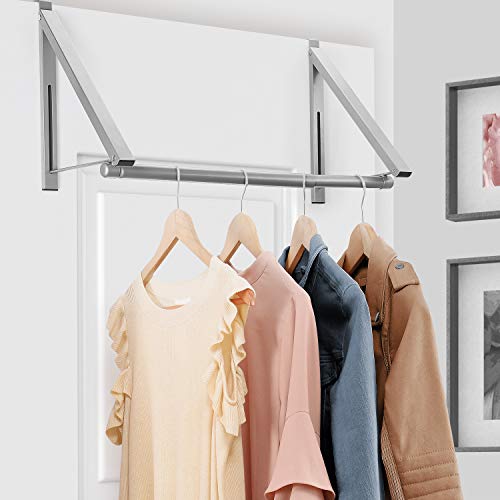StorageMaid Over The Door Closet Rod - Heavy-Duty Hanging Clothes Rack Organizer and Hanger for Clothing Or Towels - Great for Home and Dorm Room