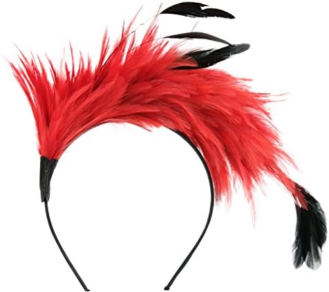 20s Costume Feather Fascinator Headband Cocktail Hat Flapper Accessories
