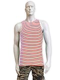 Genuine Russian Telnyashka Military Navy Marines T-Shirt Orange Medium