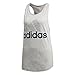 adidas Women's Essentials Linear Loose Tank Top, Medium Grey Heather/Collegiate Navy, Medium