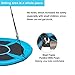 Homde Flying Saucer Swing 40 Inch 660lb Anti-Fade Tree Swing Set Outdoor Indoor Swings with Adjustable Straps for Kids, Men, Women and Teens (40 Inch Upgrade Version) (Blue)