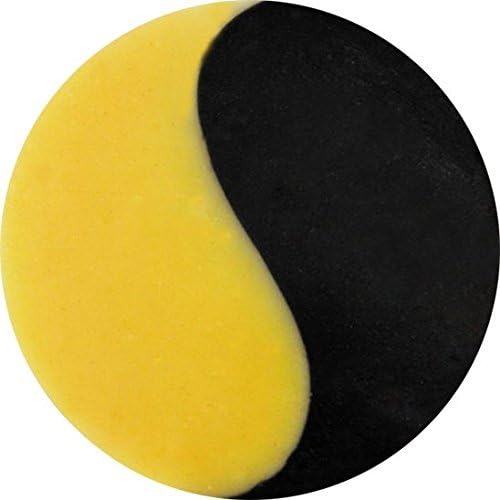 HADES YIN YANG-Shea Butter and Bentionite Clay Soap: Activated Charcoal, Peppermint Essential Oil, Turmeric, Recycled Packaging, 4.1 oz, Vegan