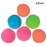 Bedwina Pull & Stretch Hi Bounce Squeeze Ball - Pack Of 6, Squishy Ball Assorted Colors, Fidget Toy Stress & Anxiety Reliever For Autism, Special Needs & More