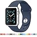Apple Watch Band - FanTEK Soft Silicone Sport Style Replacement iWatch Strap for Apple Wrist Watch 42mm Models S/M Size (Midnight Blue)