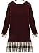 QZUnique Women's Plus Size Pullover Sweater Dress with Plaid Ruffled Skirt Hem