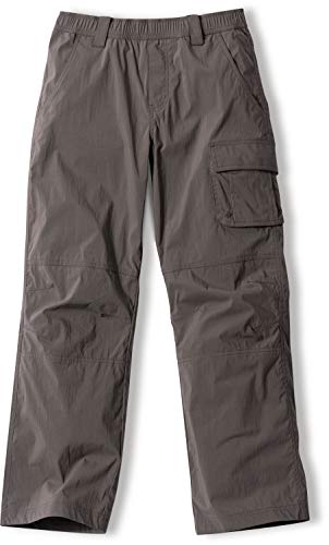 CQR Kid’s Boy’s and Girl’s Pants Youth Hiking Adventure Convertible Zip Off Stretch Camping UPF 50+ Quick Dry Cargo Trousers, Regular Driflex(bxp426) – Brown, Medium [10-12]