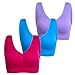 PRETTYWELL Sleep Bras for Women, Comfort Seamless Wireless Stretchy Sports Bra,3 Pack Yoga Bras, with Removable Pads