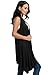 Meaneor Women's Sleeveless Asymetric Hem Open Front Drape Cardigan Sweater Vest Black XL