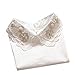 Shinywear Womens White Pearl Half Shirt Blouse Collar Lace Embroidered False Collar