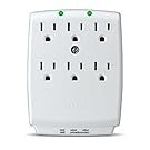 Belkin 6-Outlet SurgeMaster Wall-Mount Surge Protector, 1240 Joules (F9H620-CW)