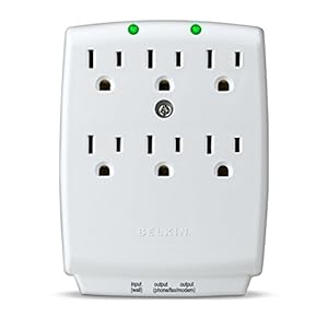 Amazon.com: Belkin 6-Outlet SurgeMaster Wall-Mount Surge ...