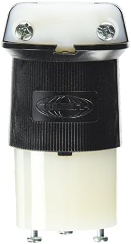 Hubbell Wiring Device-Kellems HBL2323 Connector Body; 20 A; 250 VAC; L6-20R (NEMA); Black/White; 0.360 to 0.930 in.