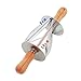 Katoot@ Stainless Steel Cake Bread Rolling Dough Cutter for Making Croissant with Wooden Handle Rolling Knife Kitchen Baking Tool