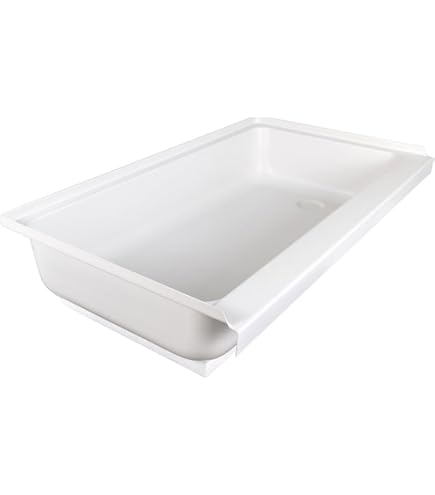 【PAN☆②】 Amazon.com: ICON 15242 Shower Pan Assembly SP2438-PW, Center Drain