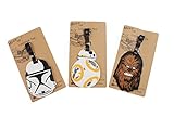 Set of 3 - Super Cute Kawaii Cartoon Silicone Travel Luggage ID Tag for Bags (Star Wars Helm 2)