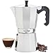 VonShef Stovetop Aluminium Espresso Maker Moka Pot, Chrome, 12 Cup