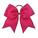 QingHan 12Pcs 7.5 inch Cheer Bows Baby Girl Large Ponytail Holder Elastic Hair Ties