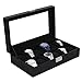 SONGMICS 12 Slots Watch Box Lockable Organizer Mens Watch Display Case Glass Top Black UJWB12B