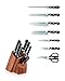 Cangshan V2 Series 1022537 German Steel Forged 8-Piece Knife Block Set, Acacia
