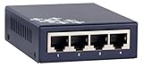 Huacomm 5-Port Smart 10/100Mbps PoE Switch with 4 PoE Ethernet Ports | IEEE 802.3af/802.3at | Sturdy Metal | Plug-and-Play | Desktop | Gray Blue | Unmanaged | HC1705P