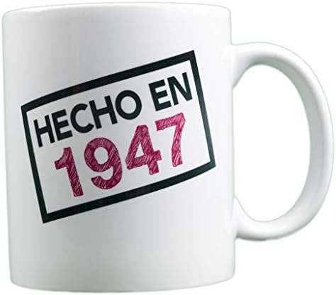 EverMug Hecho en 1947 - 70th Birthday Gift Mug - 11 oz. White Coffee Mug