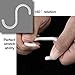 36 Pack Shower Curtain Rings Curtain C Rings Hook Hanger Bath Drape Loop Clip Glide (White)