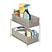 Seville Classics 2-Tier Pull-Out Sliding Drawer Kitchen Counter Organizer, Satin Pewter