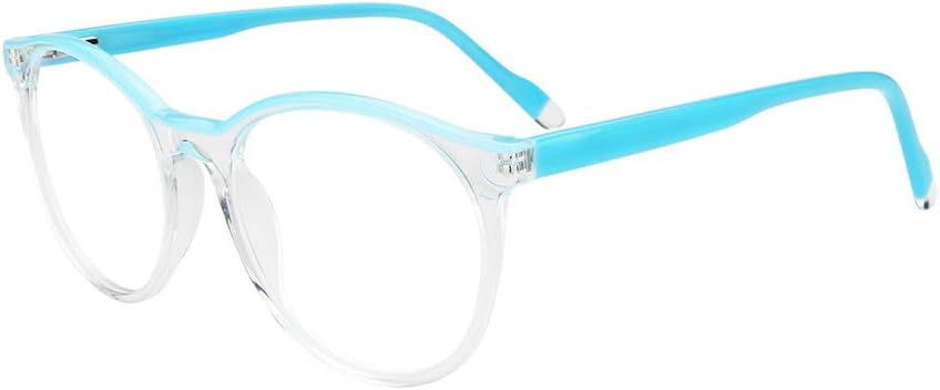 CLEAR MUNDOS Premium Quality Acetate Eye Frame Big Size Flexible for Female Spectacles Circle Eyeshape Clear Color