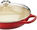 Le Creuset of America Enameled Cast Iron Buffet Casserole with Glass Lid, 3 1/2 quart, Cerise (Cherry Red)