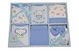 Big Oshi Baby Infants 6 Piece Layette Gift Set, Blue, 0-6 Months