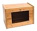 Lipper International Bamboo Wood Bread Box with Tempered Glass Window, 15-1/2