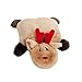 ZippyPaws Holiday Squeakie Pad Reindeer Squeaky No Stuffing Plush Dog Toy