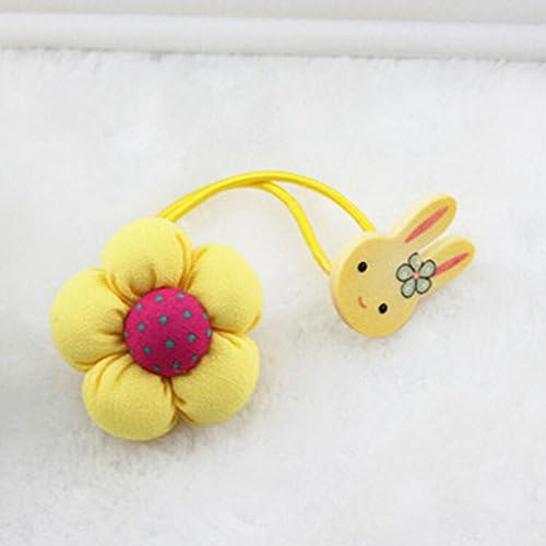 Kids Girls Jewelry Rabbit Flower Baby Headwear Hair Tie Hair Rope Elastic Hair Band Gum Baby Hair Accessorie