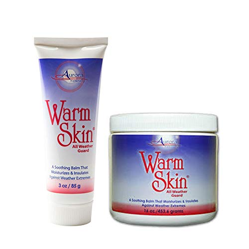 Aurora Naturally Warm Skin Weather Guard Tube and Jar Bundle With Aloe Vera, Sandalwood, Barley and Cranberry, 3 oz. and 16 oz. each